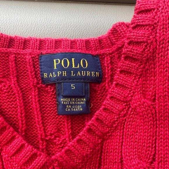 Polo by Ralph Lauren Kids Red Vest and White Button-Down Shirt - Picture 3 of 4